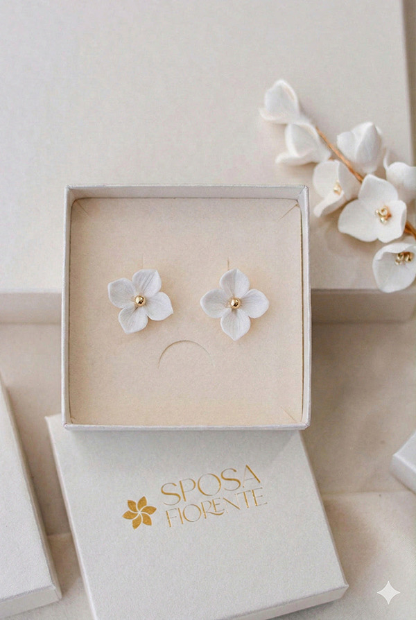 virágos bedugós menyasszonyi fülbevaló