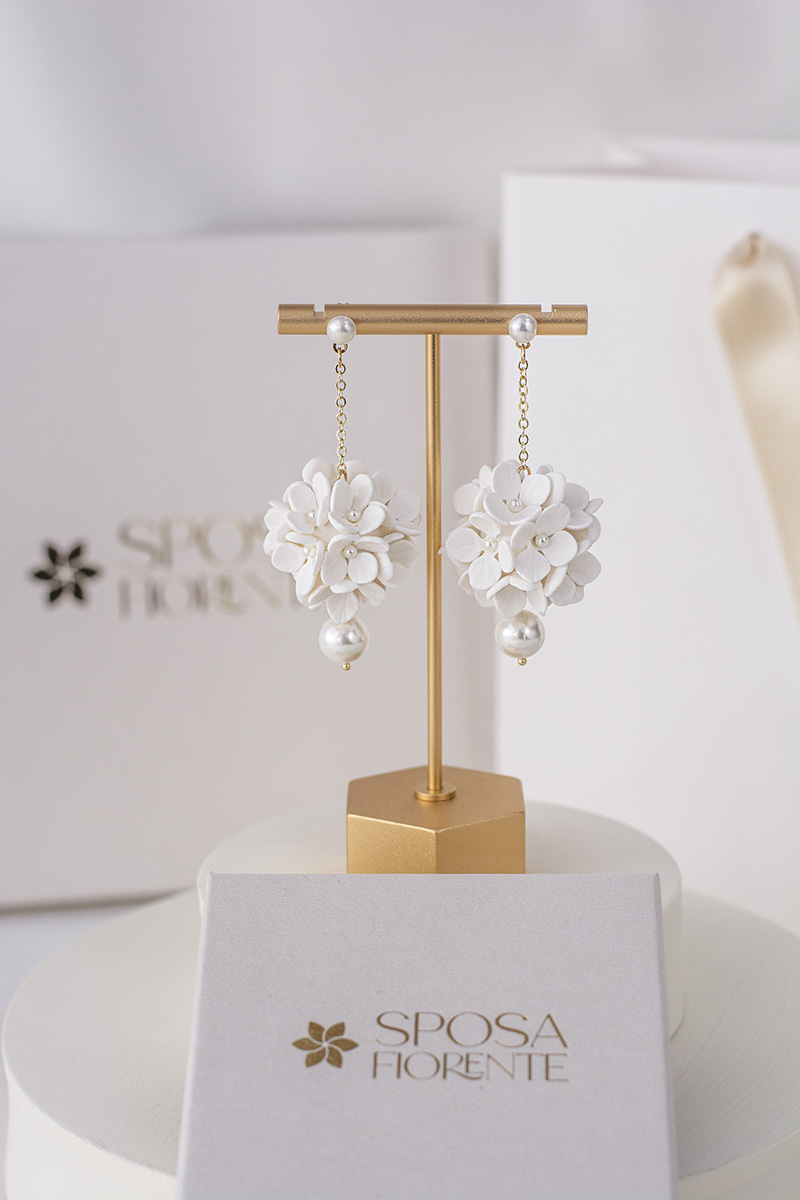 fehér menyasszony fülbevaló